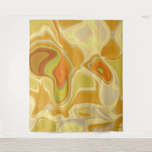 Traumlandschaft in Gold Wandteppich