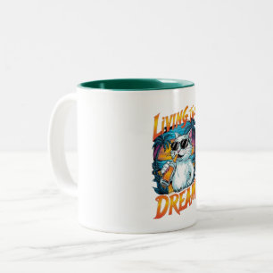 Traumleben-Tasse: Wo Träume wahr werden Zweifarbige Tasse
