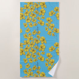 Traumlinienart-Blume für die UKRAINE Strandtuch