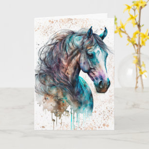 Traumpferd Aquarellgestaltung Grußkarte Karte