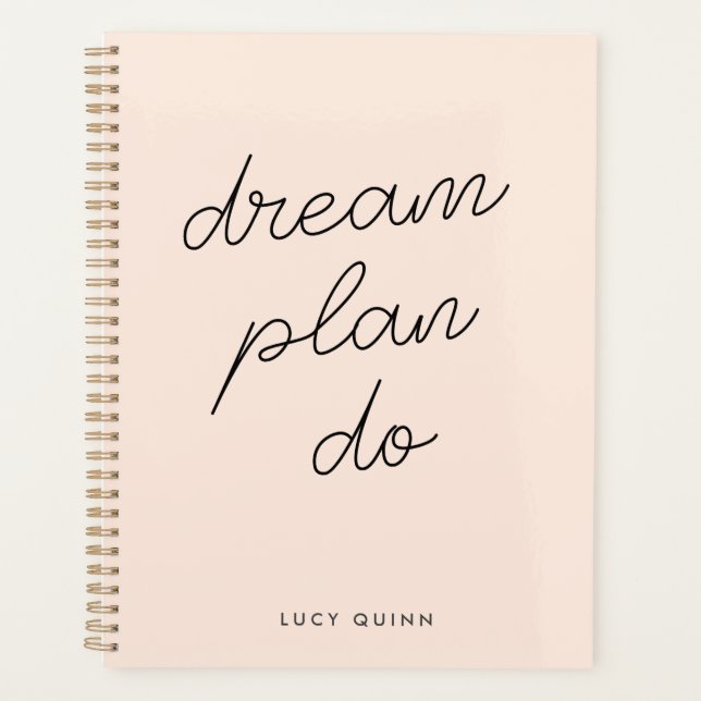 Traumplan Do | Blush Pink Modernes, stilvolles Skr Planer (Vorderseite)