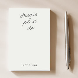 Traumplan Do | Modernes Minimalistisches Einfaches Post-it Klebezettel