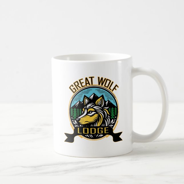 Traumplatz großer Wolf Kaffeetasse (Rechts)