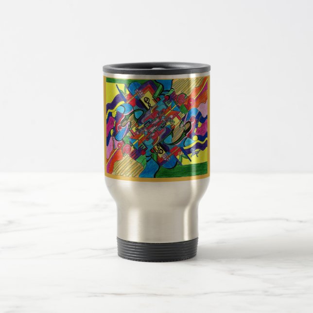 Traumreise-Tasse des Künstlers Reisebecher (Mittel)