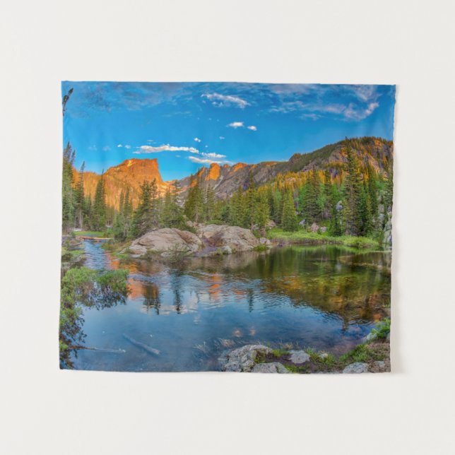 Traumsee Landschaft Wandteppich (Vorderseite (Horizontal))