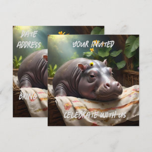 **"Träumskorb: Ein Baby Hippo's Cosy Nickerchen"** Einladung