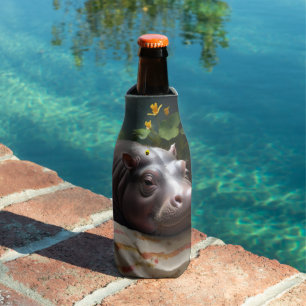 **"Träumskorb: Ein Baby Hippo's Cosy Nickerchen"** Flaschenkühler