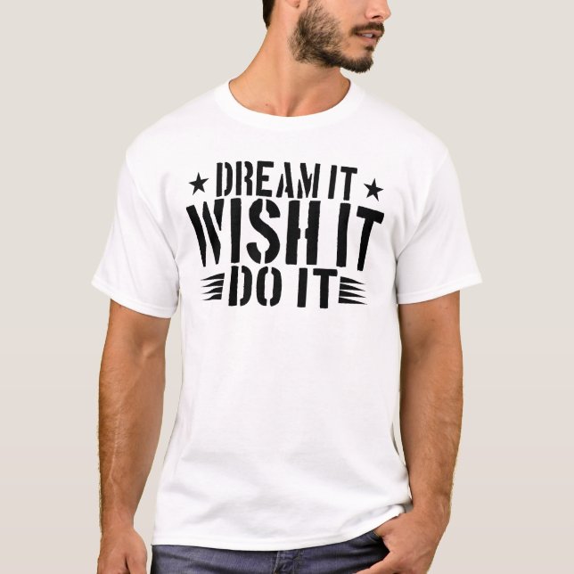träumt, dass es es will T-Shirt (Vorderseite)