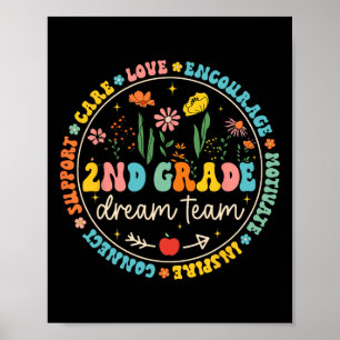 Traumteam der 2. Klasse Ck Zurück zur Schule Lehre Poster