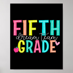 Traumteam der fünften Klasse Zurück zur Schule 5. Poster