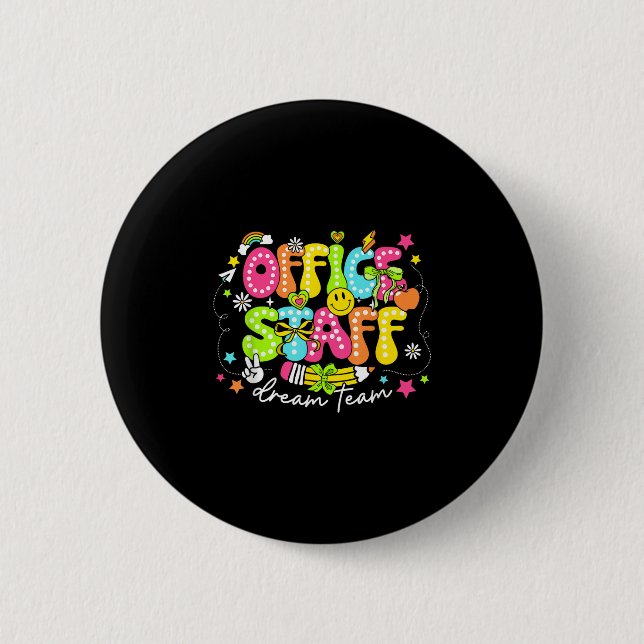 Traumteam des Büros Erster Schultag Button (Vorderseite)
