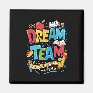 Traumteam-Kindergartenerzieher Zurück zur Schule Magnet