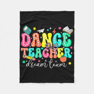 Traumteam Tanzlehrer Erster Schultag Retro Fleecedecke