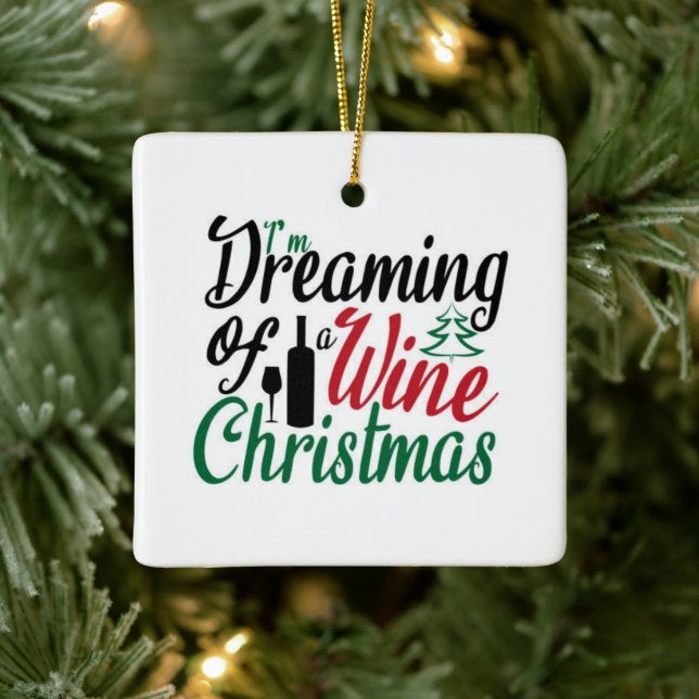 TRÄUMUNG EINER "WEINCHRISTMAS"-KERAMIK KERAMIKORNAMENT (Baum)