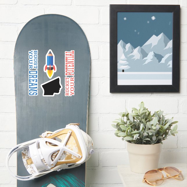 Traumverstärker und potenzielle Rakete Aufkleber (Snowboard)