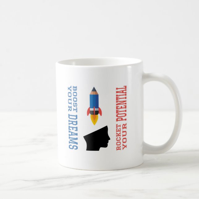 Traumverstärker und potenzielle Rakete Kaffeetasse (Rechts)