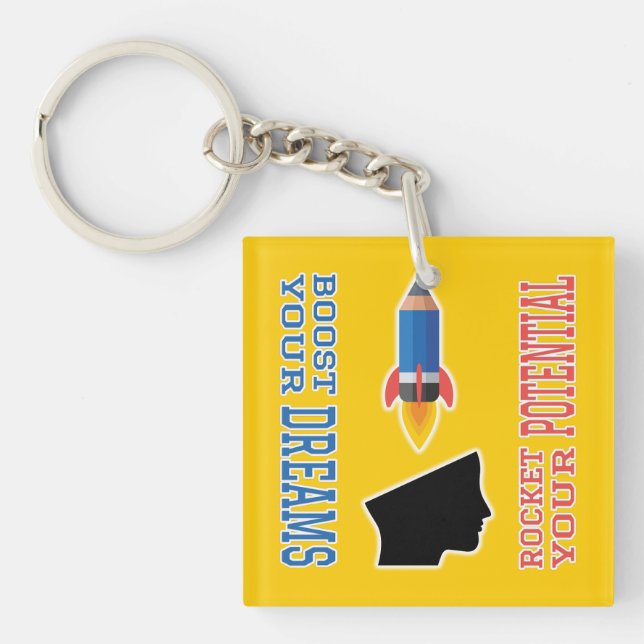 Traumverstärker und potenzielle Rakete Schlüsselanhänger (Vorderseite)