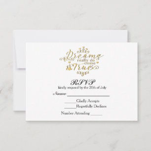 TRAUMWANDLER WERDEN WAHR RSVP Hochzeitskarte Karte