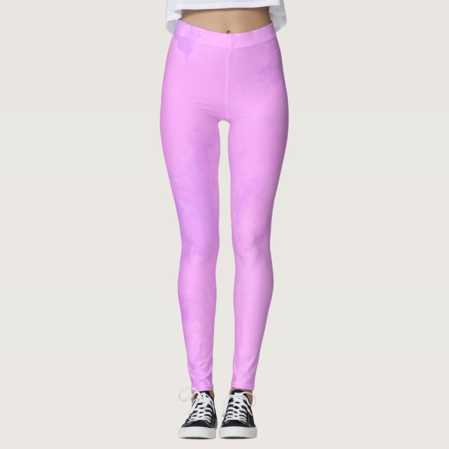 Traumwirkung Spritzer Wolken rosa Leggings (Vorderseite)