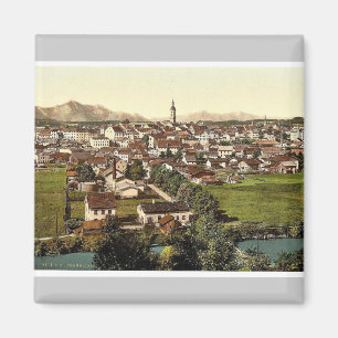 Traunstein, Gesamtansicht, Oberbayern, Deutschland Magnet