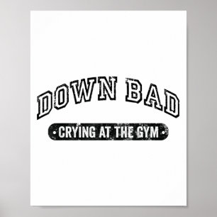 Traurig beim Training im Fitnessstudio Lustiger Wo Poster