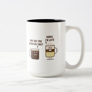 Traurig, bin ich Latte Zweifarbige Tasse