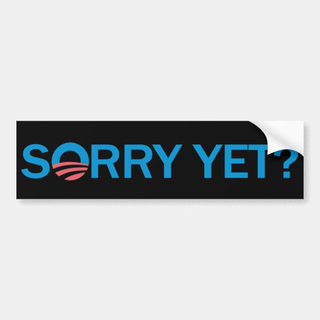 Traurig schon? Antiobama-Autoaufkleber - Schwarzes Autoaufkleber (Vorne)