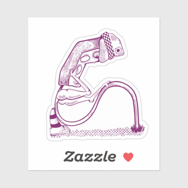 traurige Ampel Aufkleber (Blatt)