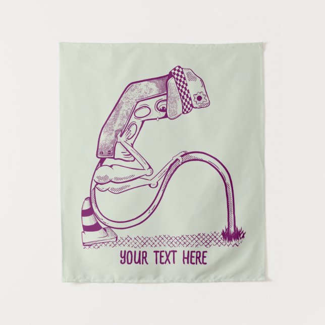 traurige Ampel Wandteppich (Vorderseite)