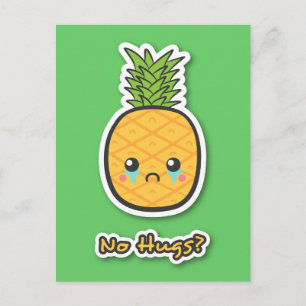 Traurige Ananas, die keine Umarmungen bekommt Postkarte