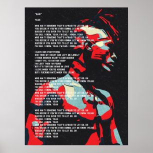 Traurige ästhetische Porträt-Emotions-Wandkunst Du Poster