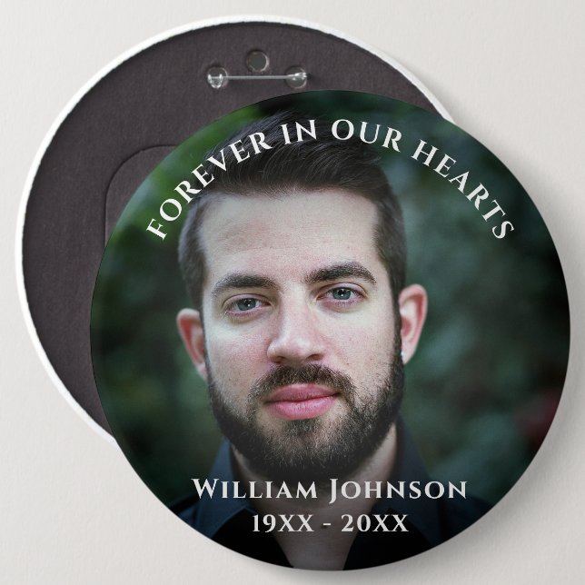 Traurige Erinnerung an die Begehung des Fotos des  Button (Vorne & Hinten)