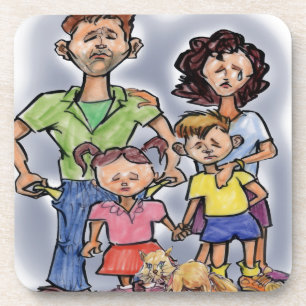 traurige Familie Untersetzer