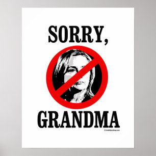 Traurige Großmutter - AntiHillary - png.png Poster