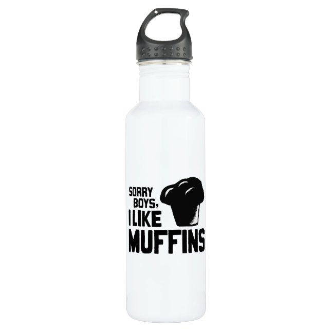 TRAURIGE JUNGEN MAG ICH MUFFINS - .PNG EDELSTAHLFLASCHE (Vorderseite)