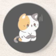 Traurige Katze in Grunge, traurige Katze Emoji T -