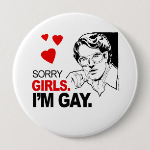 Traurige Mädchen bin ich homosexuell Button