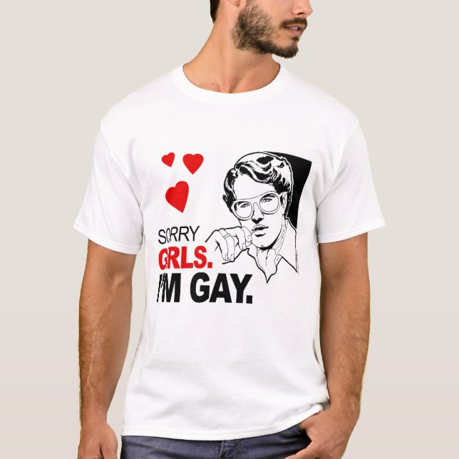 Traurige Mädchen bin ich homosexuell T-Shirt (Vorderseite)