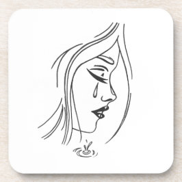 Traurige Mädchen-Untersetzer Untersetzer