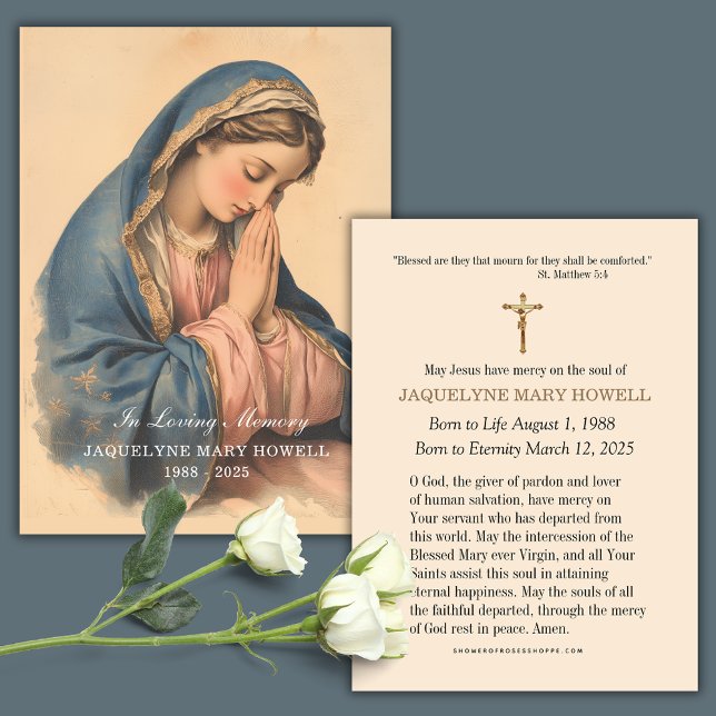 Traurige Mary zum Beerdigungsgedanken Gebet (Von Creator hochgeladen)