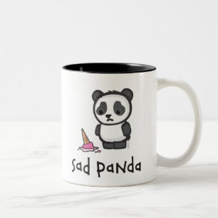 Traurige Panda-Tasse Zweifarbige Tasse