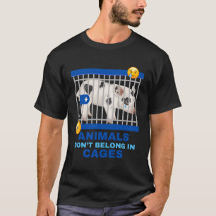 Traurige Schweine gehören in grausamen Käfigen nic T-Shirt