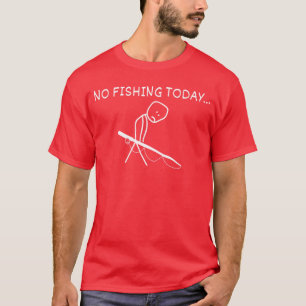 Traurige Strichmännchen-Angler-Liebhaber Kein Ange T-Shirt