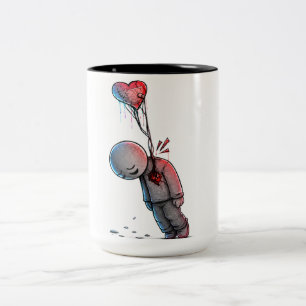 Traurige Tränen Emotionale Kunst Zweifarbige Tasse