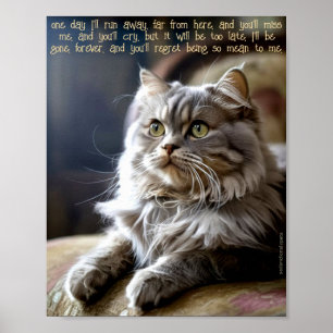 Traurige und einsame Haustiere Poster Druck: Eines