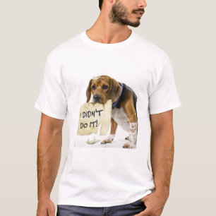 Trauriger Böser Hund Welpe Ich Habe Es Nicht Getan T-Shirt