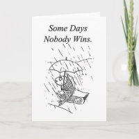 Trauriger Cartoon Fish Bad Day Beileid