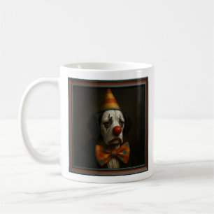 Trauriger Clown-Hund Kaffeetasse