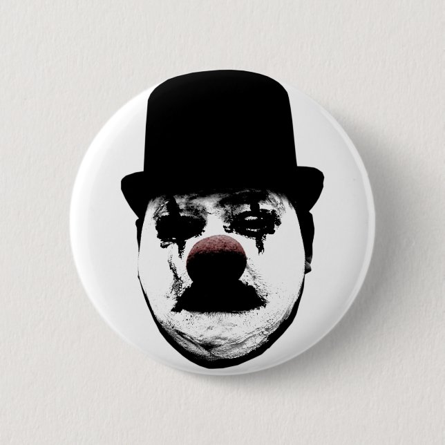 Trauriger Clown-Knopf Button (Vorderseite)