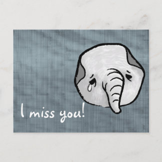 Trauriger Elefant Postkarte